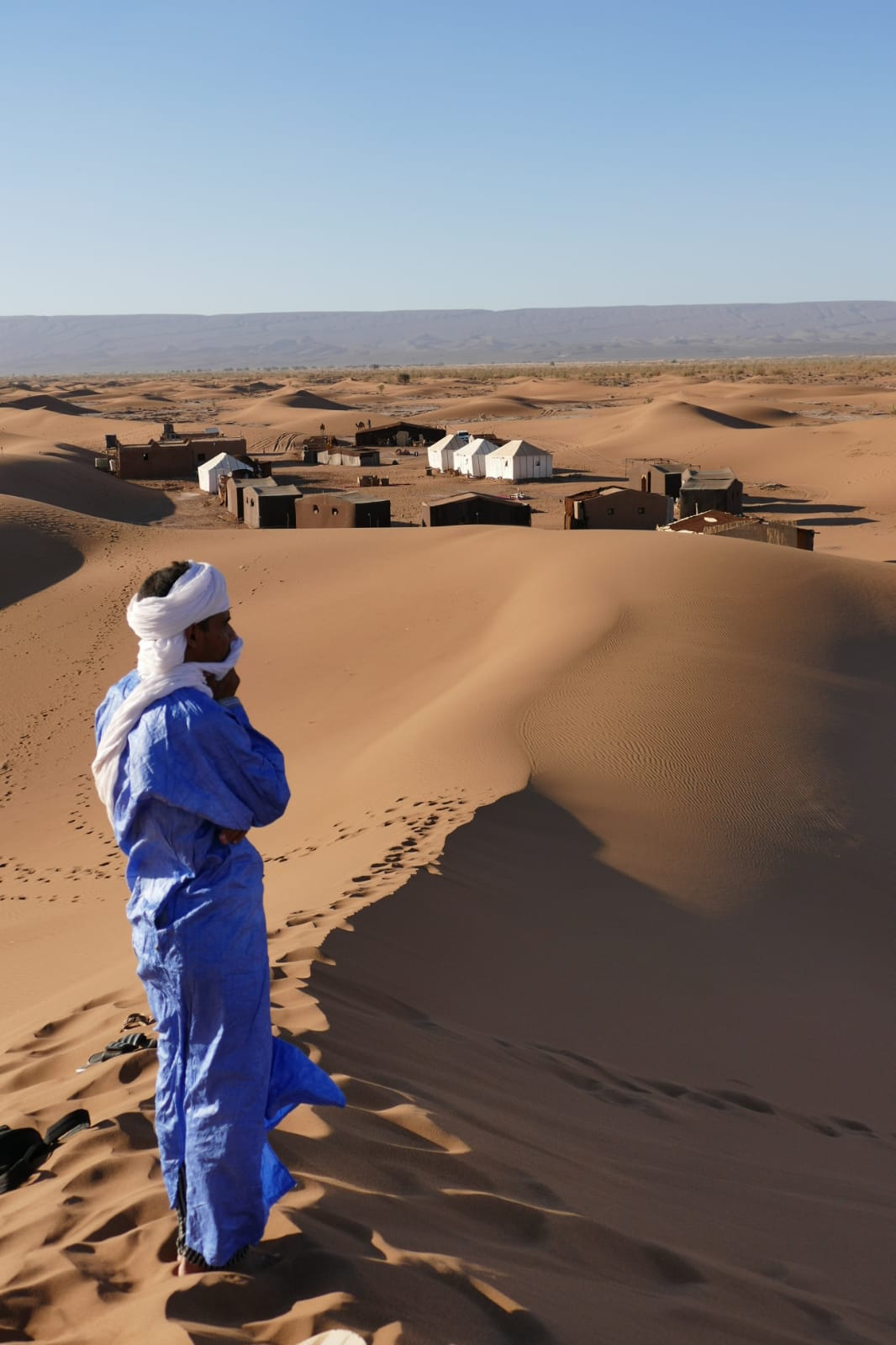 Aziz Looking at Camp