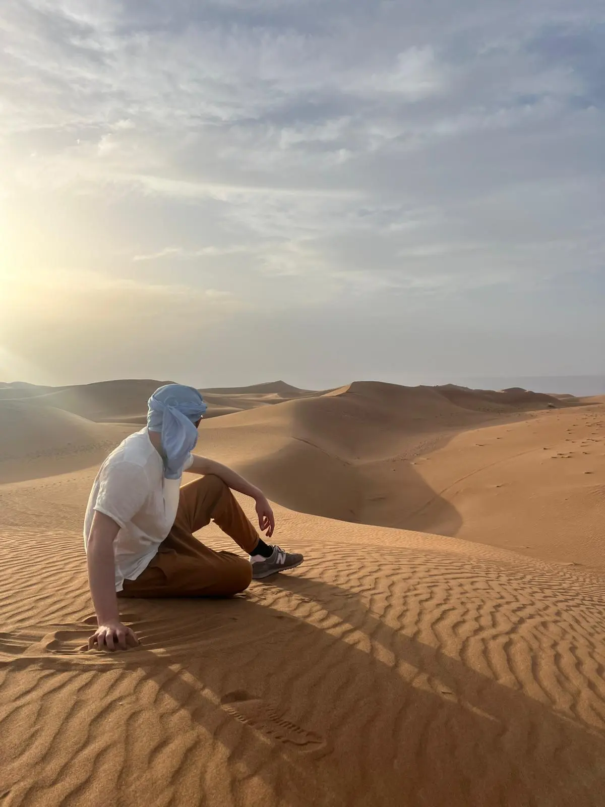 A beautiful scene in the Sahara desert.