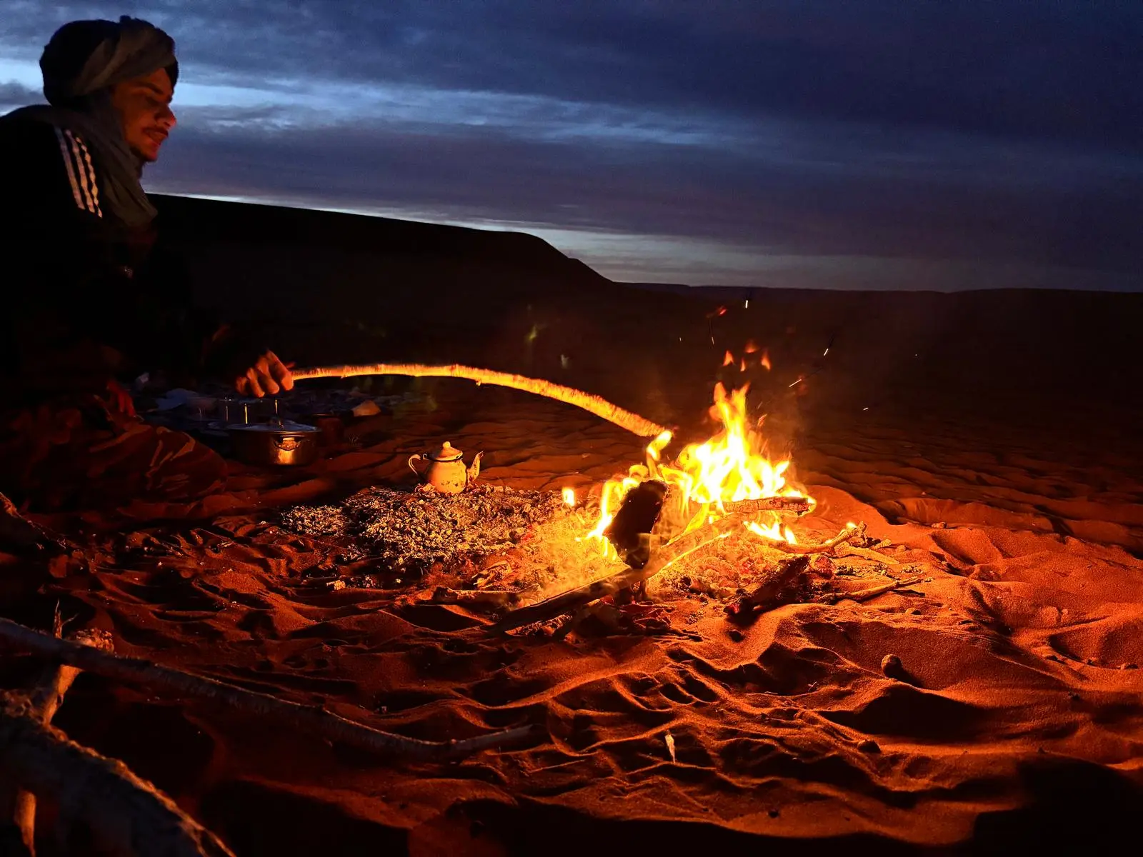 A beautiful scene in the Sahara desert.