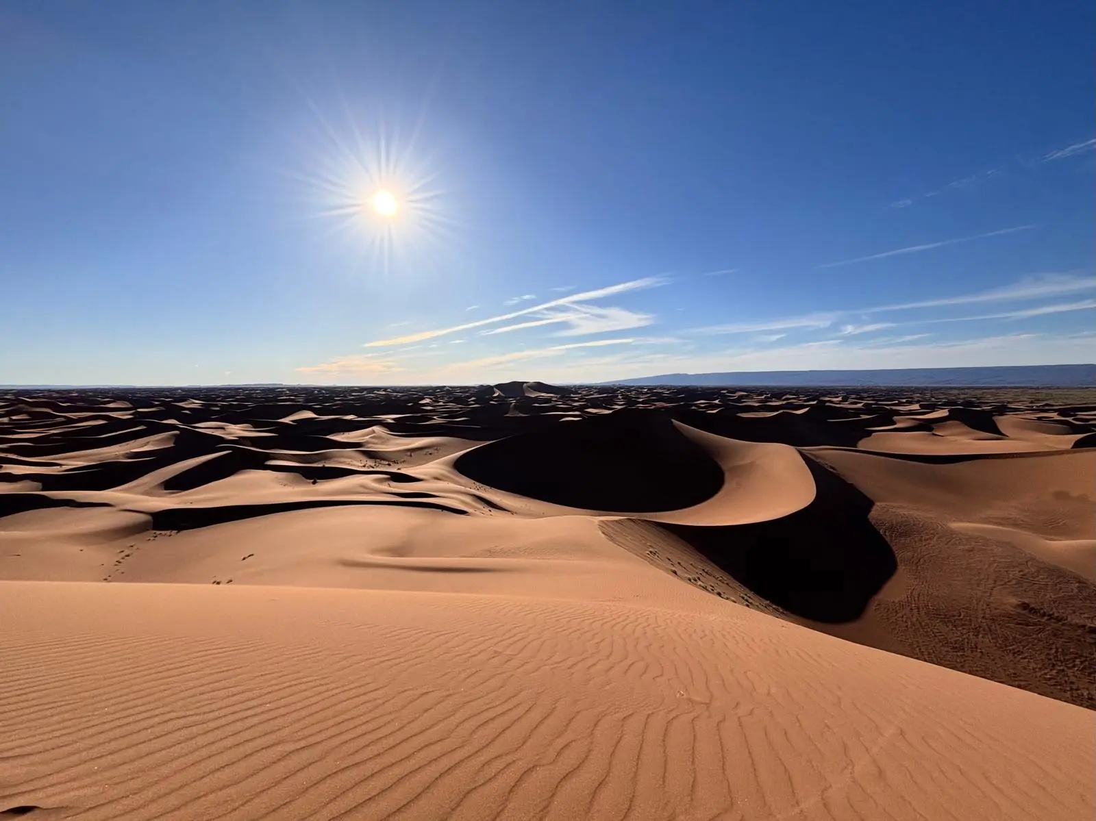 A beautiful scene in the Sahara desert.
