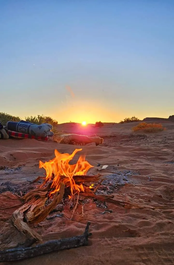 Desert Campfire Sunset