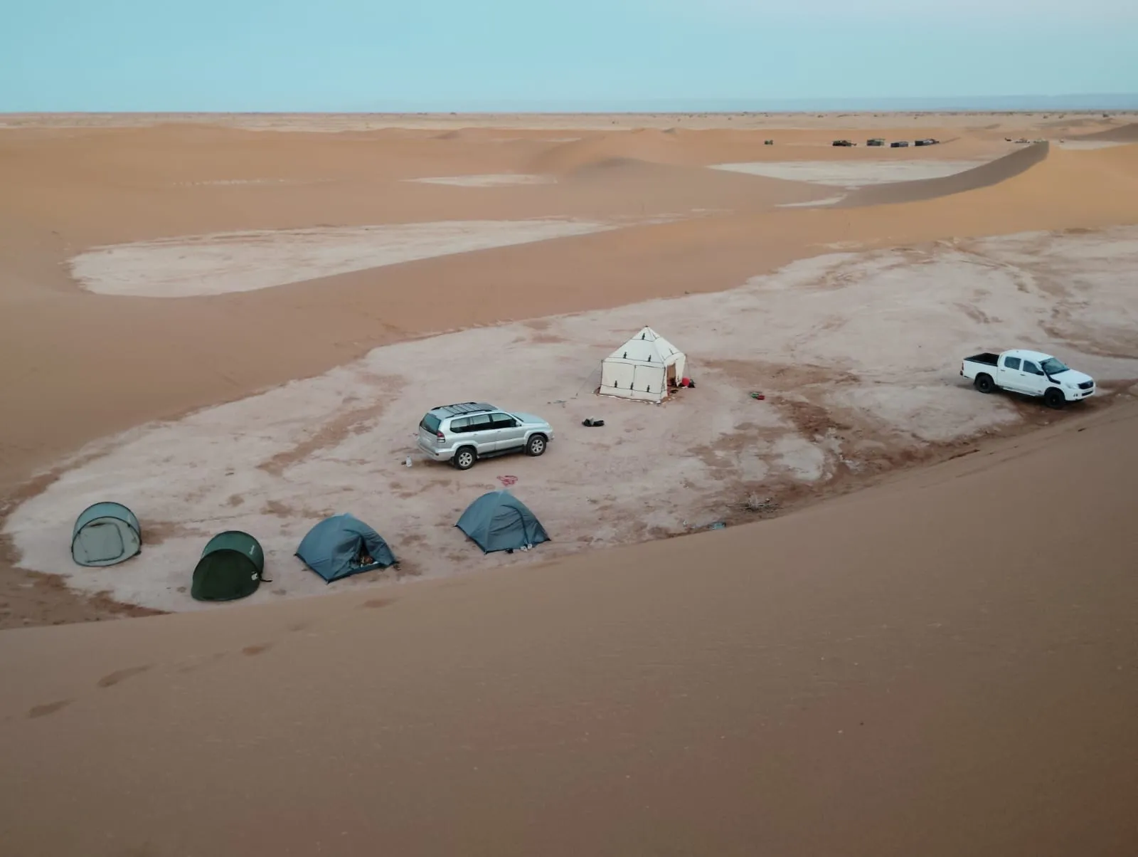 Desert Campsite Aerial