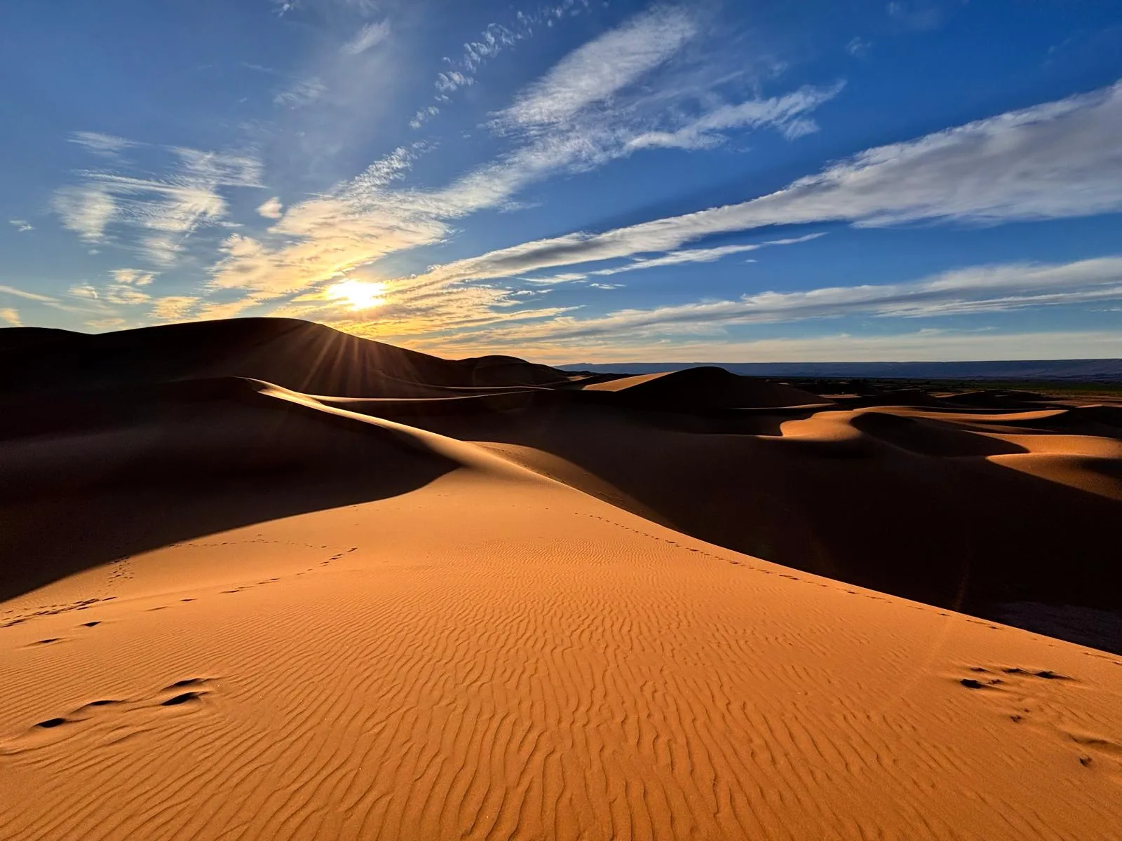 Desert Sunrise Footprints
